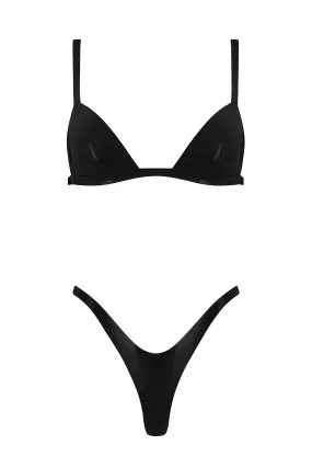 Latex Triangle Lingerie Set