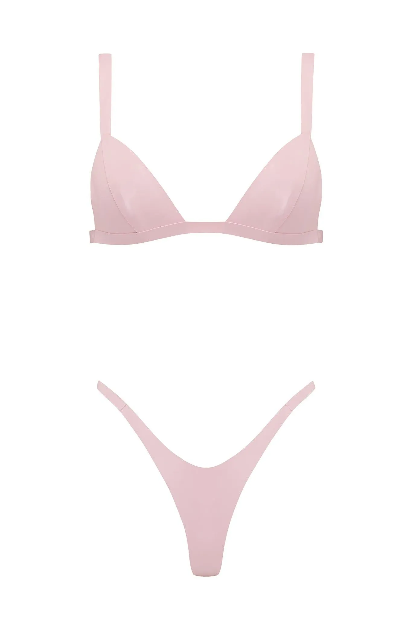 Latex Triangle Lingerie Set