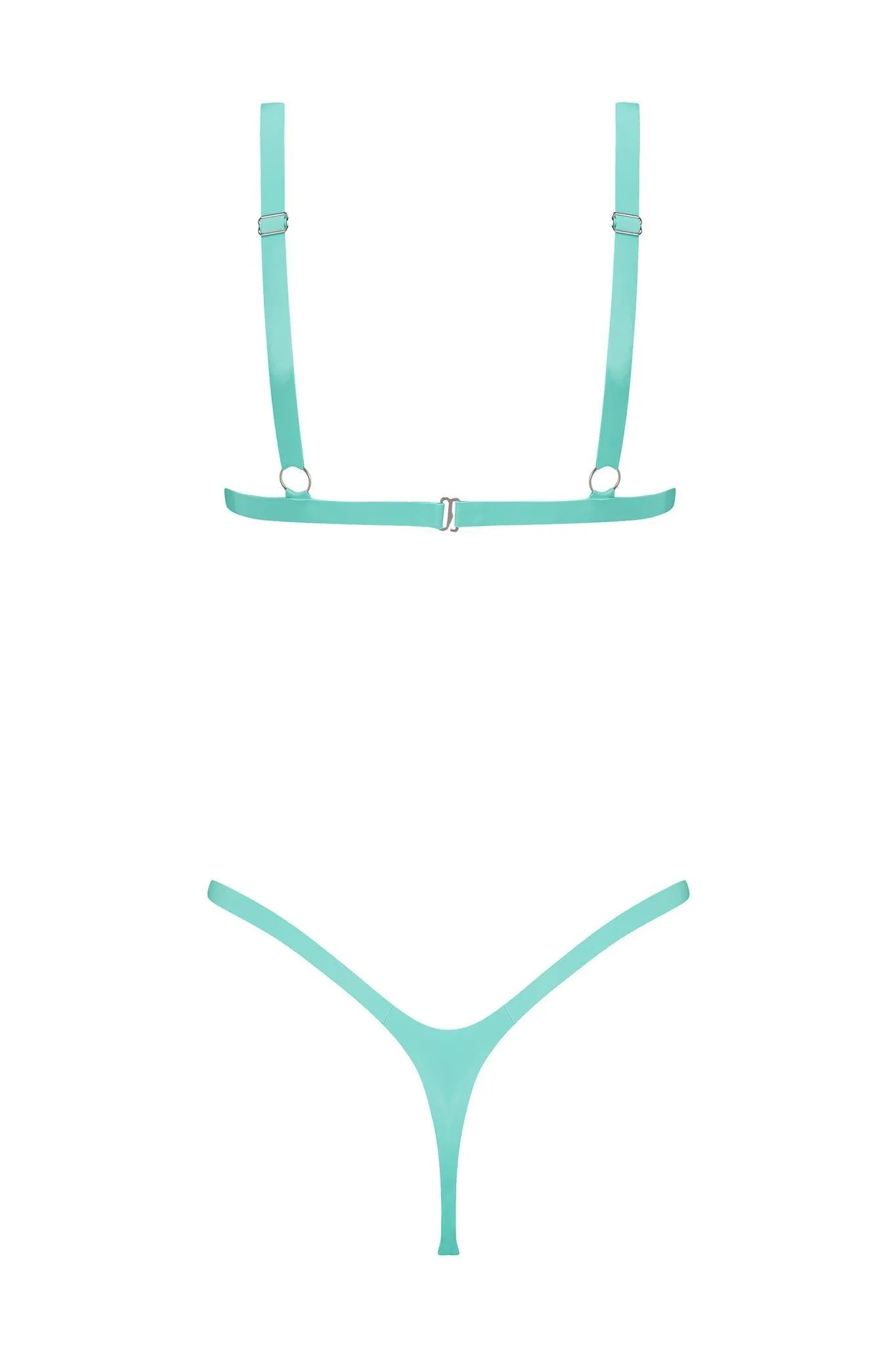 Latex Triangle Lingerie Set