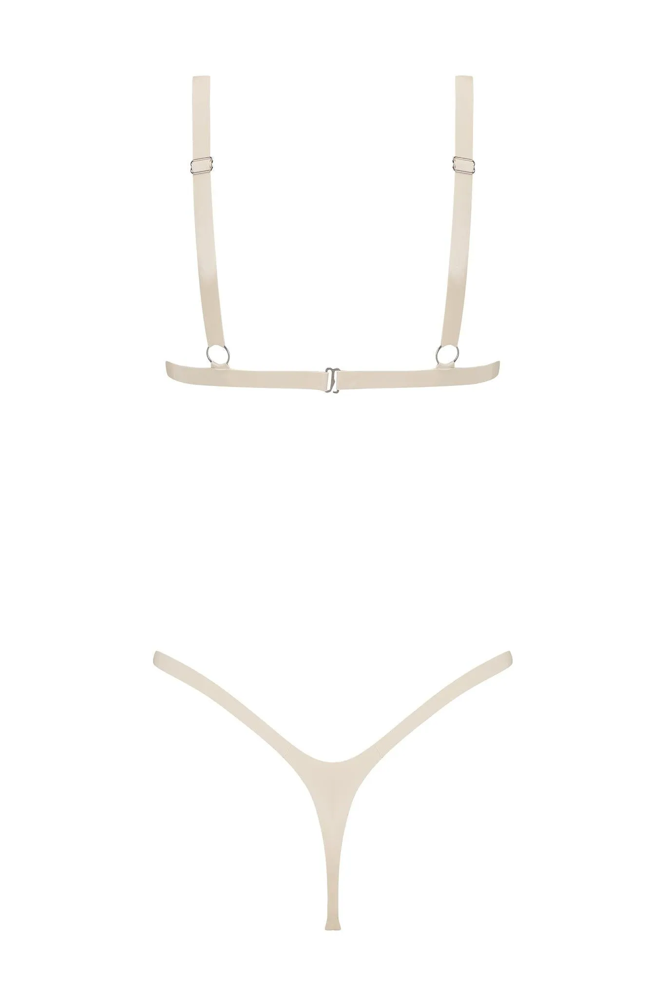 Latex Triangle Lingerie Set