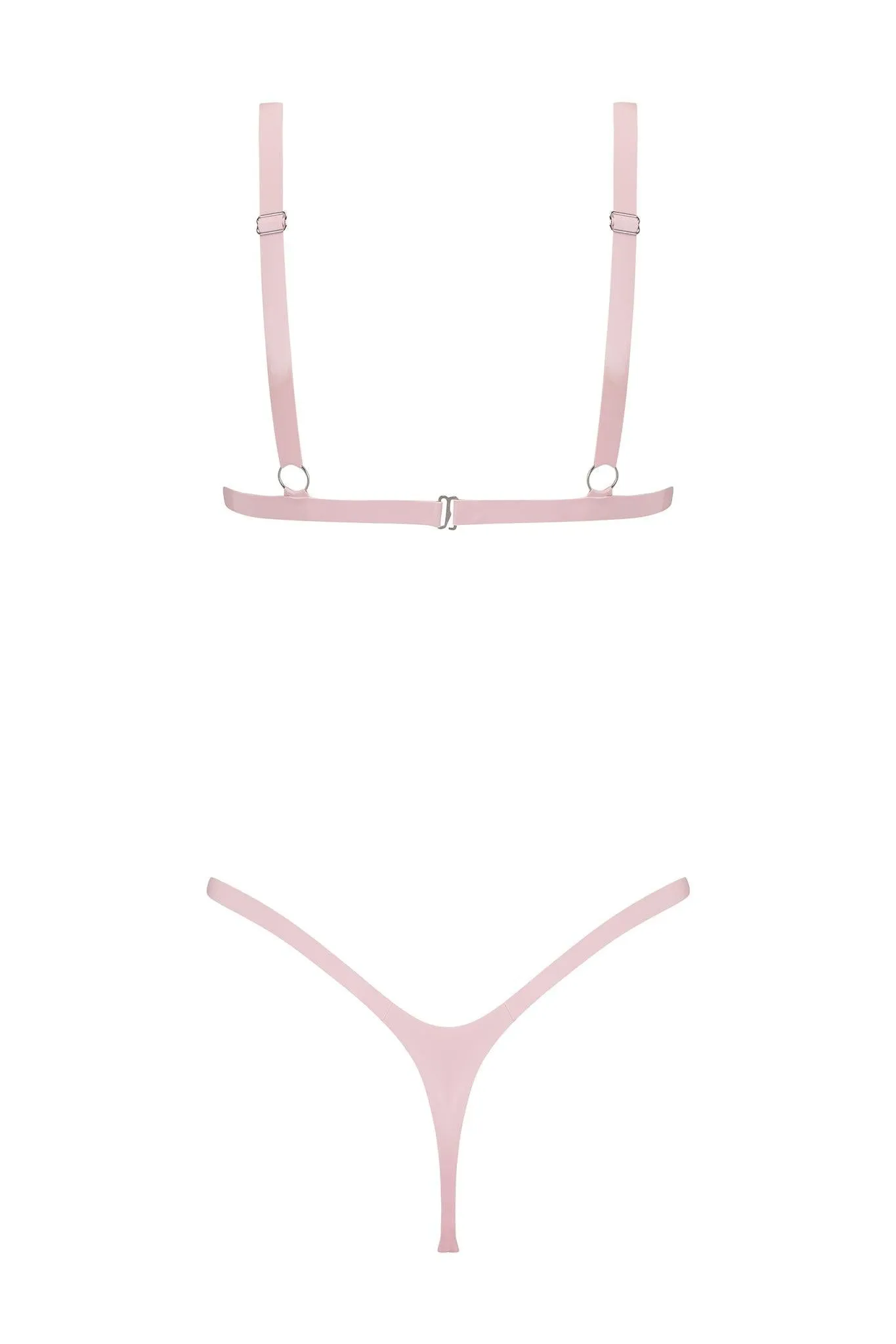 Latex Triangle Lingerie Set