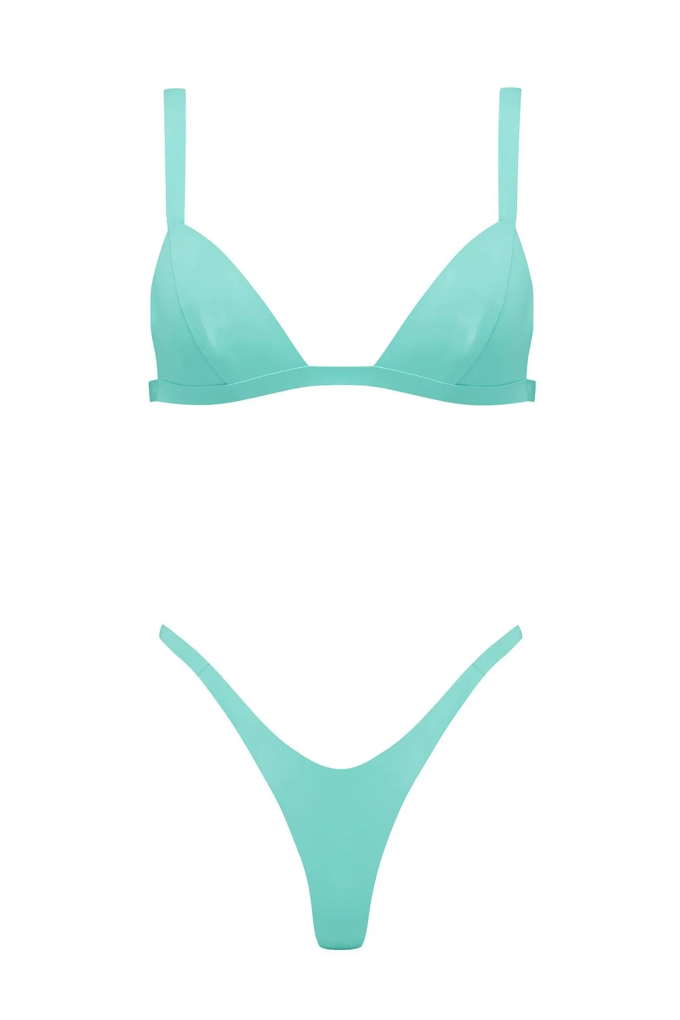 Latex Triangle Lingerie Set