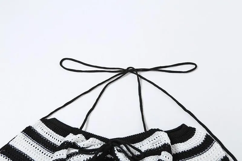 Long sleeve knitted maxi skirt set