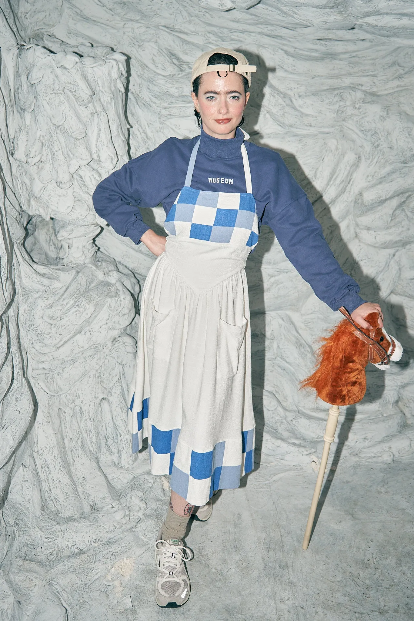 Mama Mia Apron Dress Blue/White