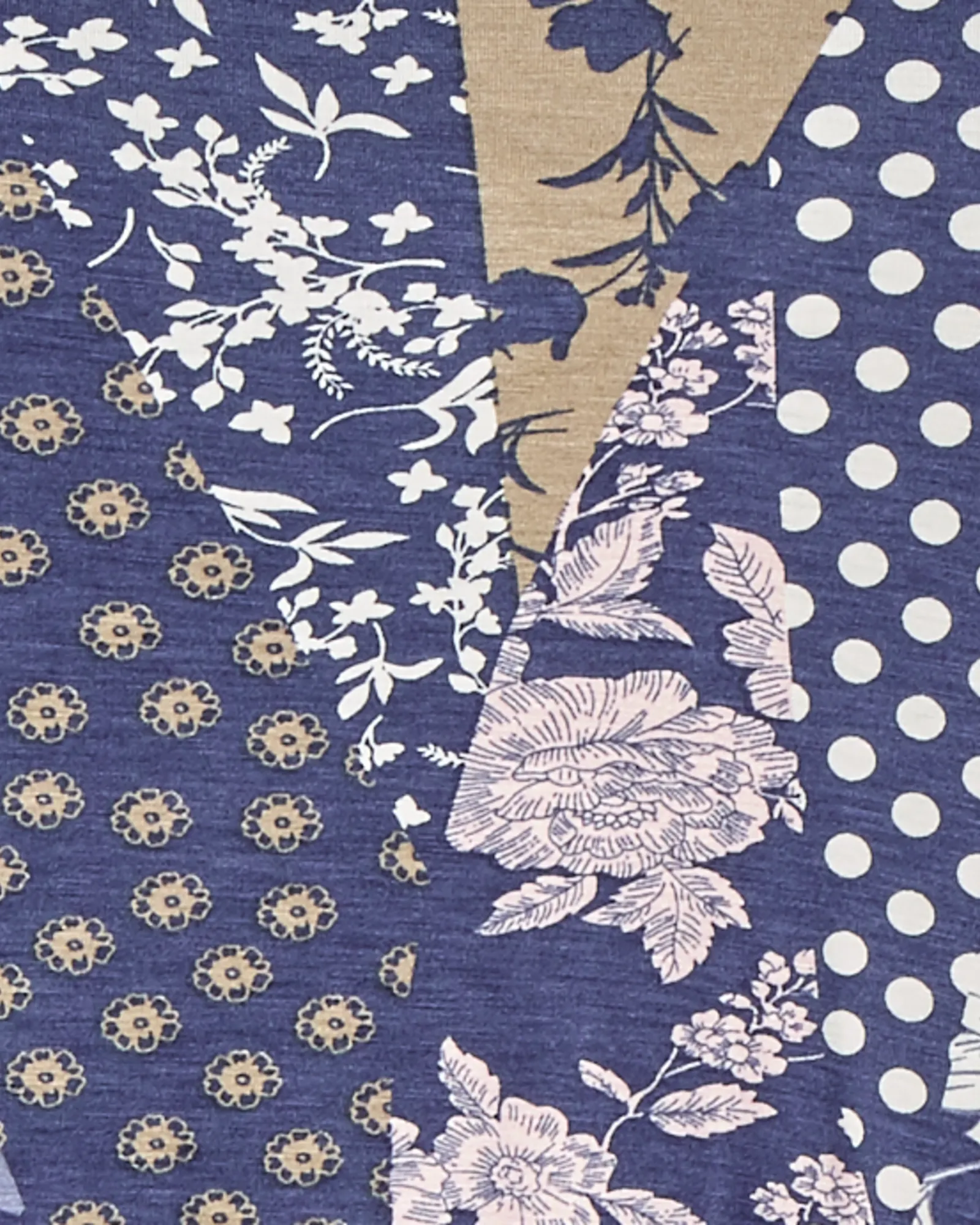 Marjorie Detailed Back Tee | Navy / Pink