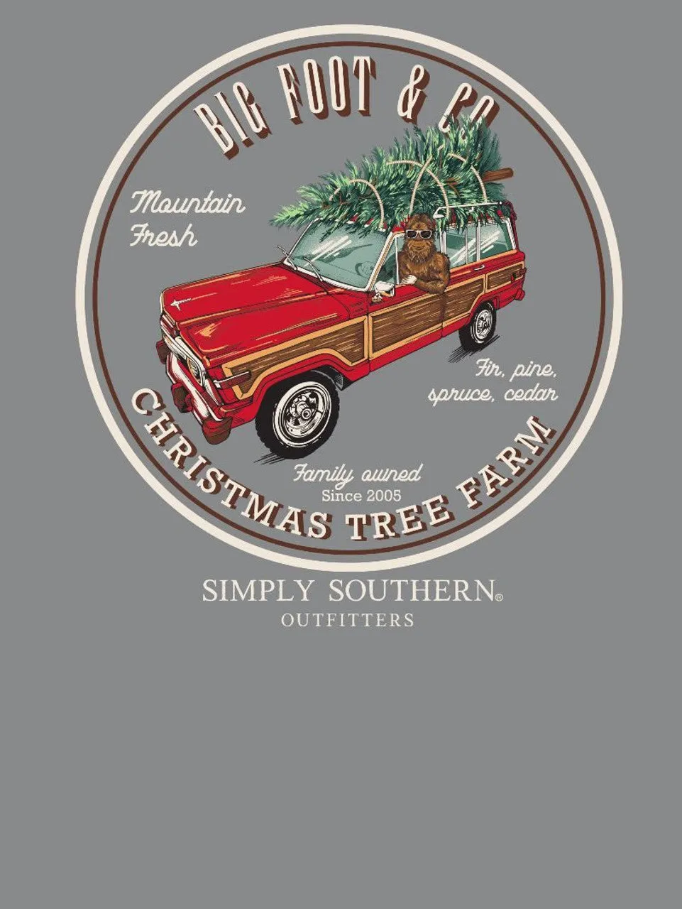 Men's Christmas Tree Farm Holiday LS Tee