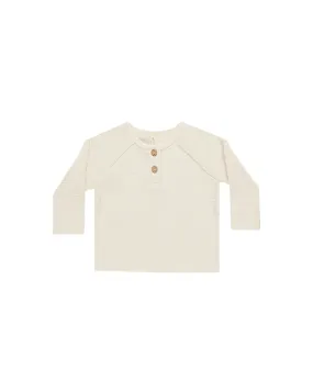 Natural Henley Knit Top