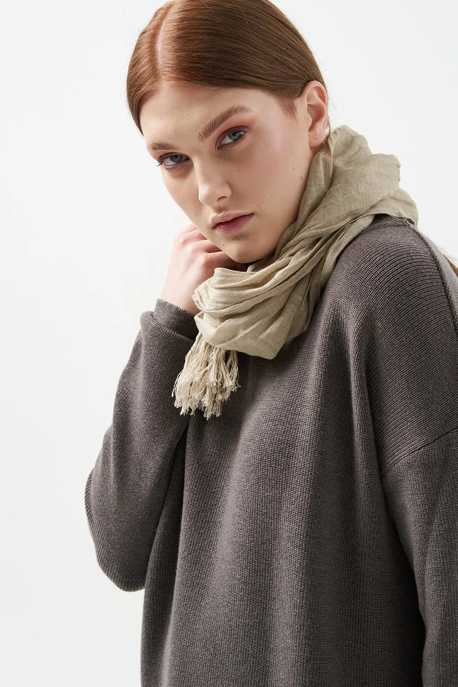 Natural linen scarf