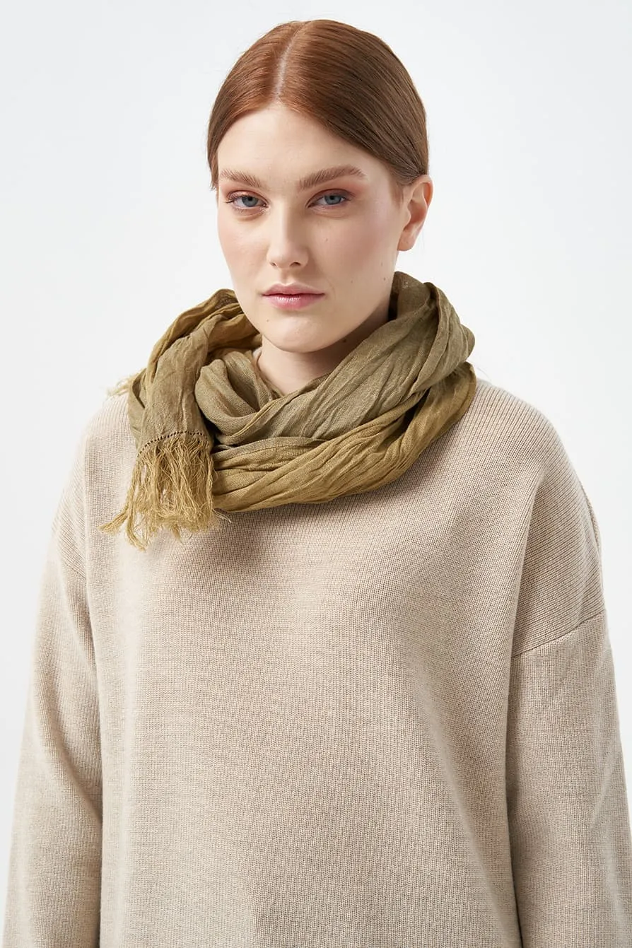 Natural linen scarf