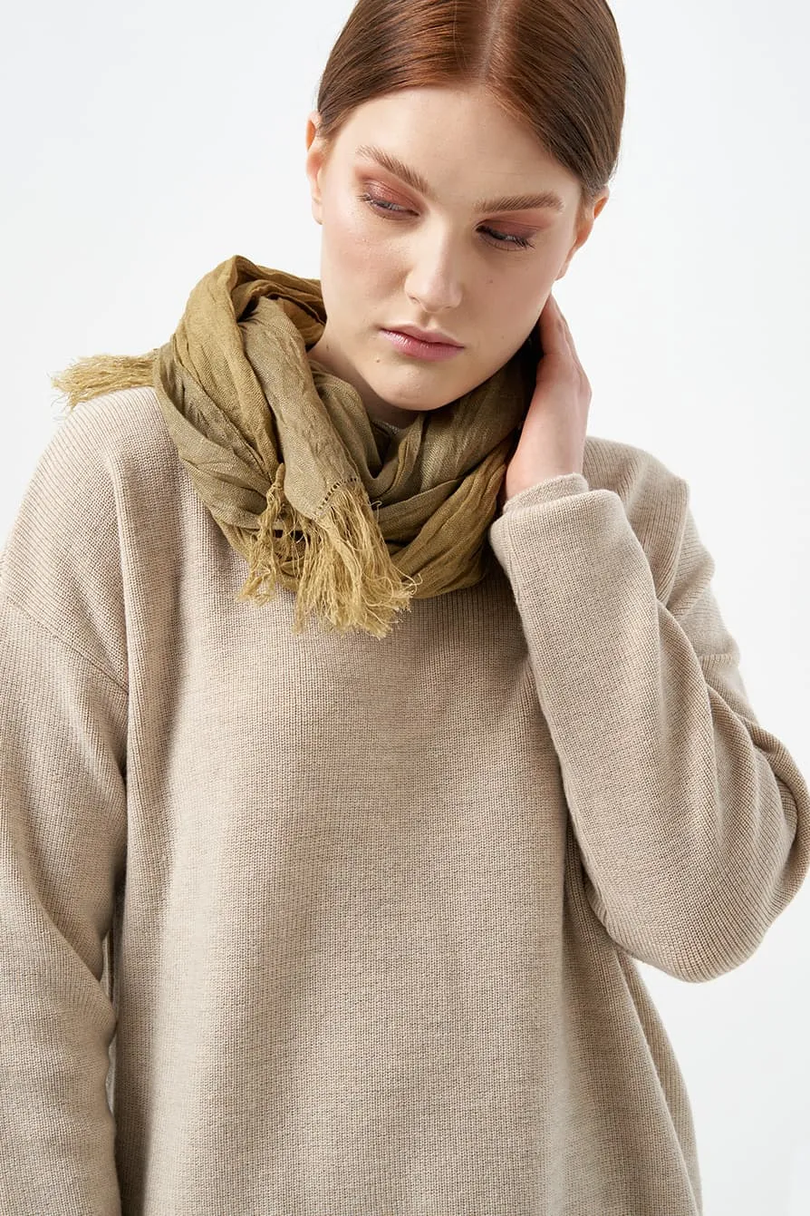 Natural linen scarf