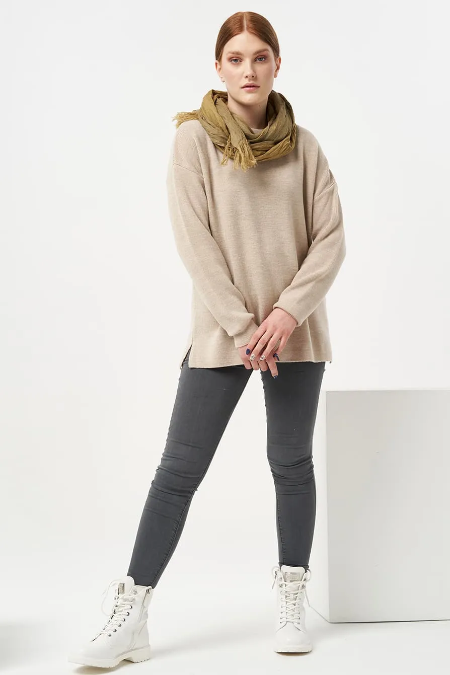 Natural linen scarf