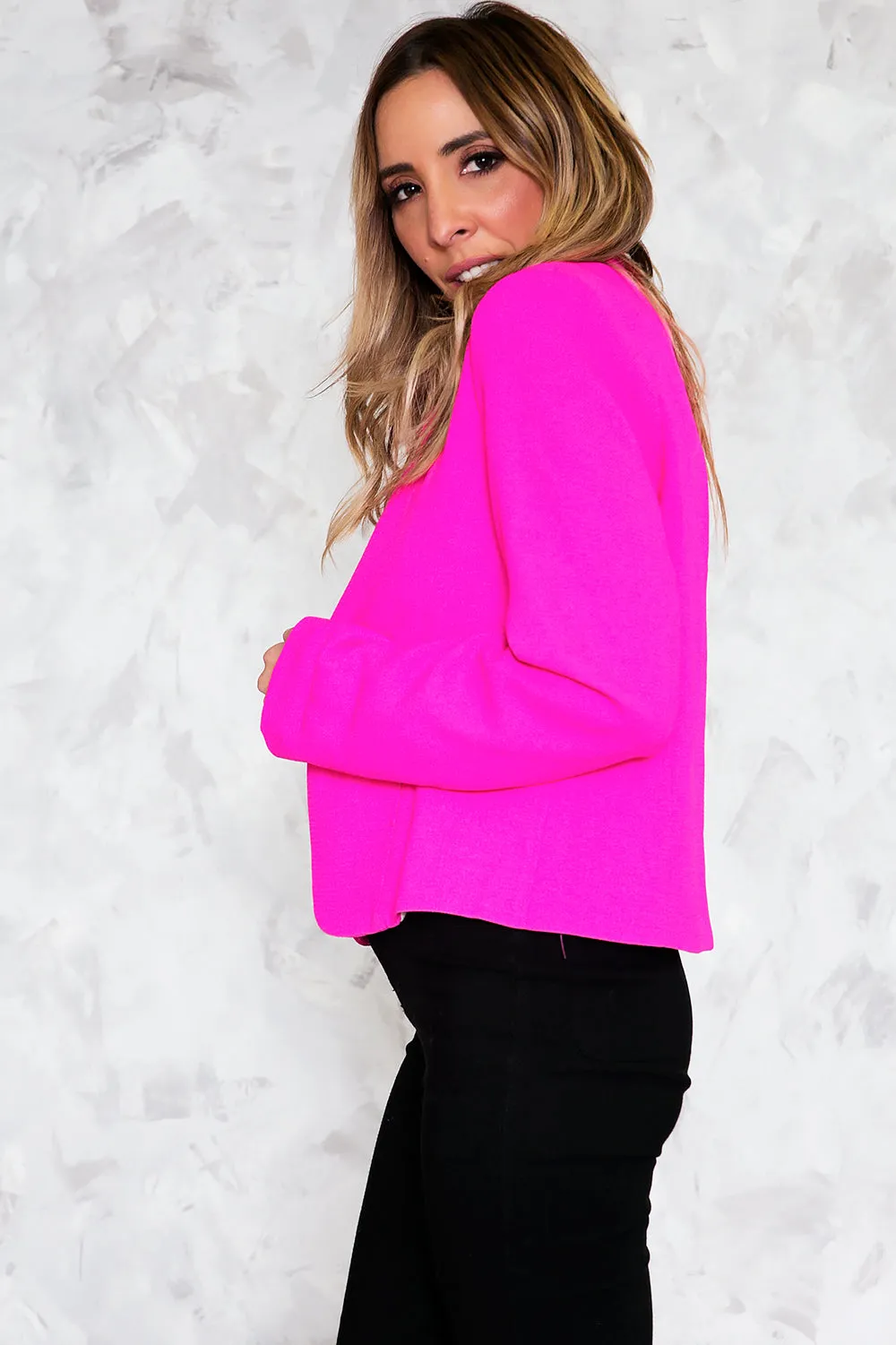 Neon Crop Blazer