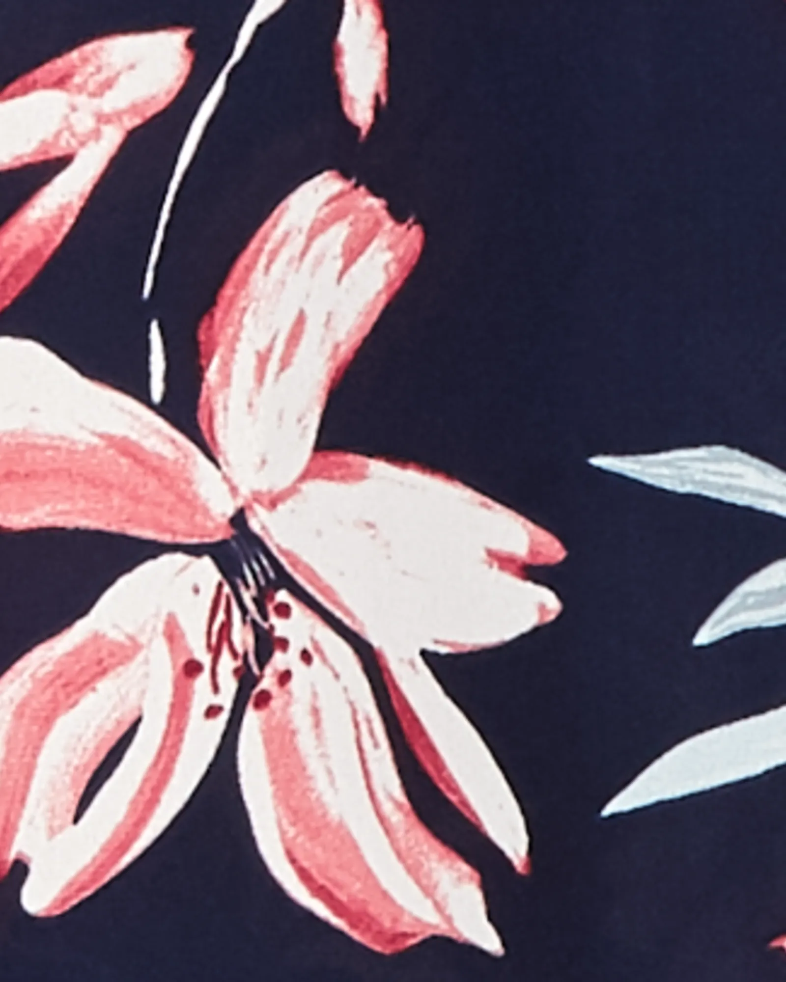Noeli V Neck Blouse | Navy / Pink