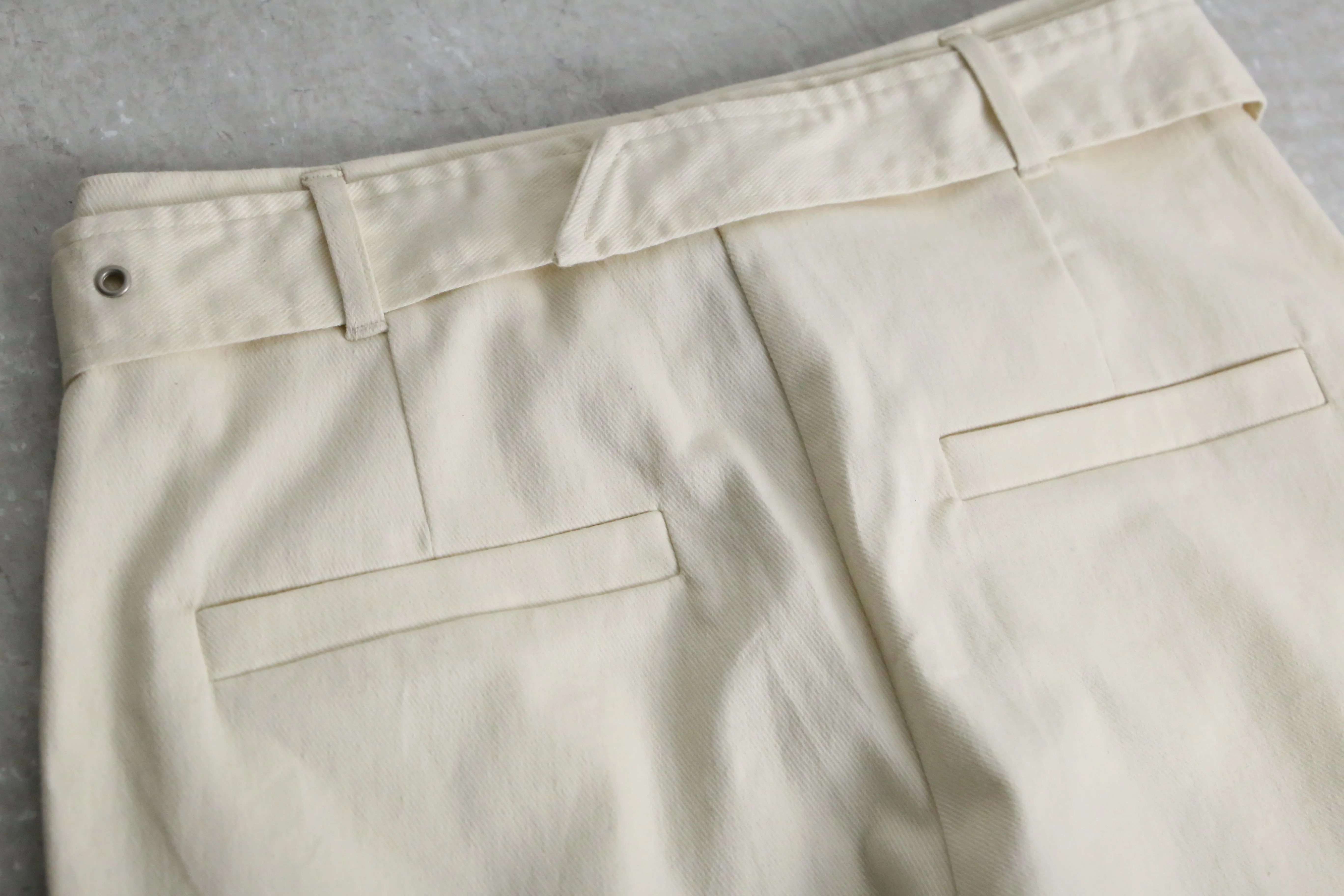 off-white belted design flare pants