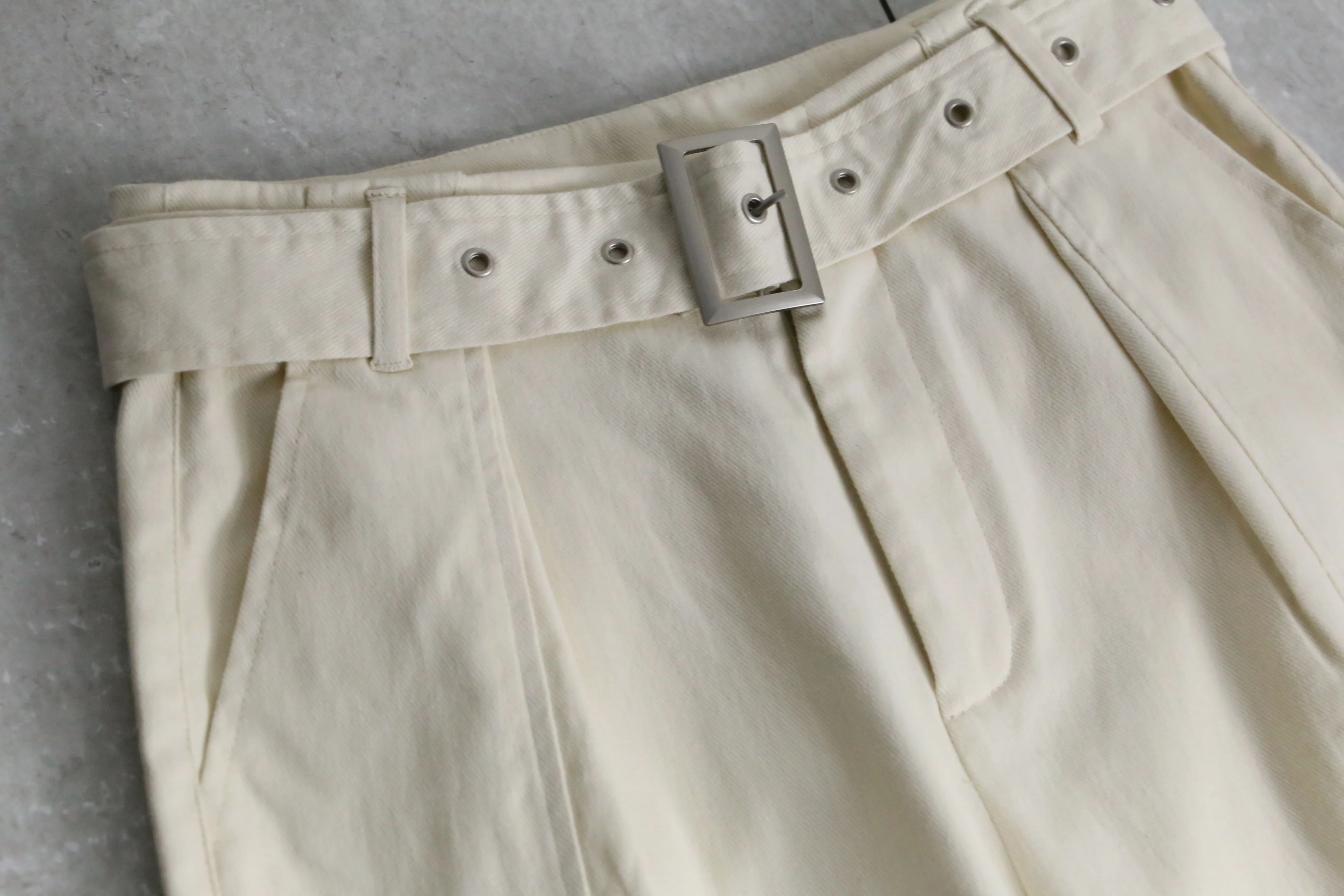 off-white belted design flare pants