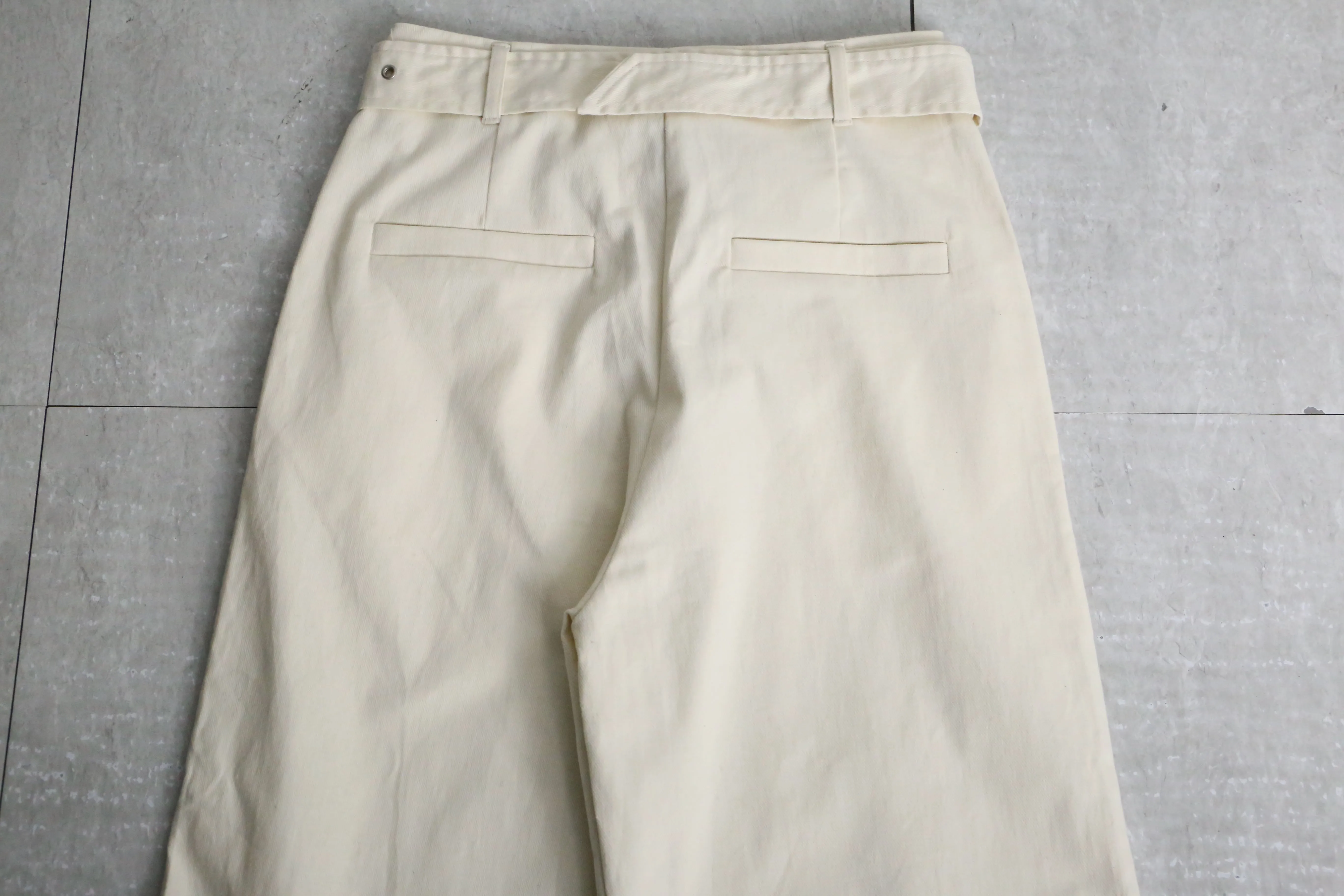 off-white belted design flare pants