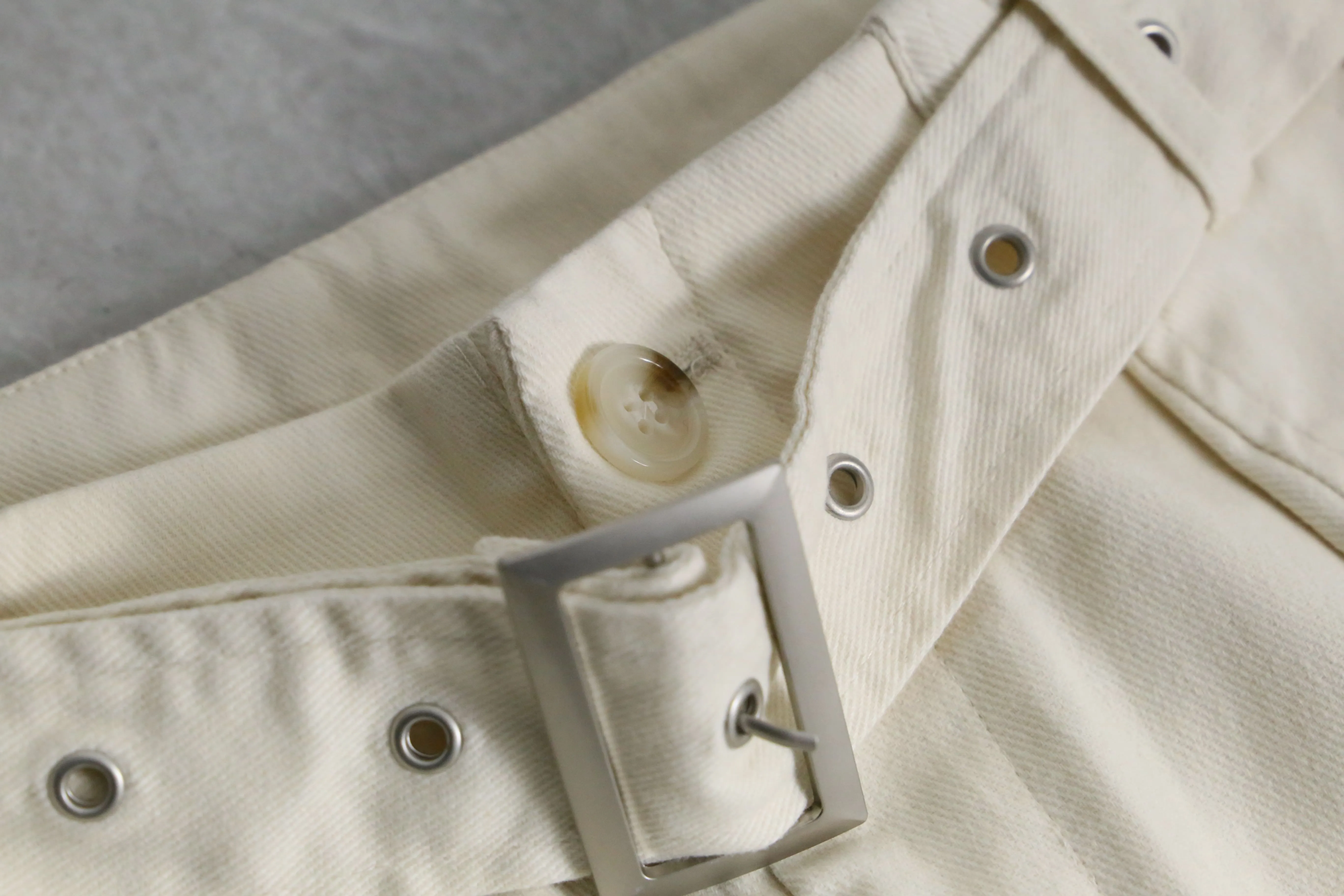 off-white belted design flare pants