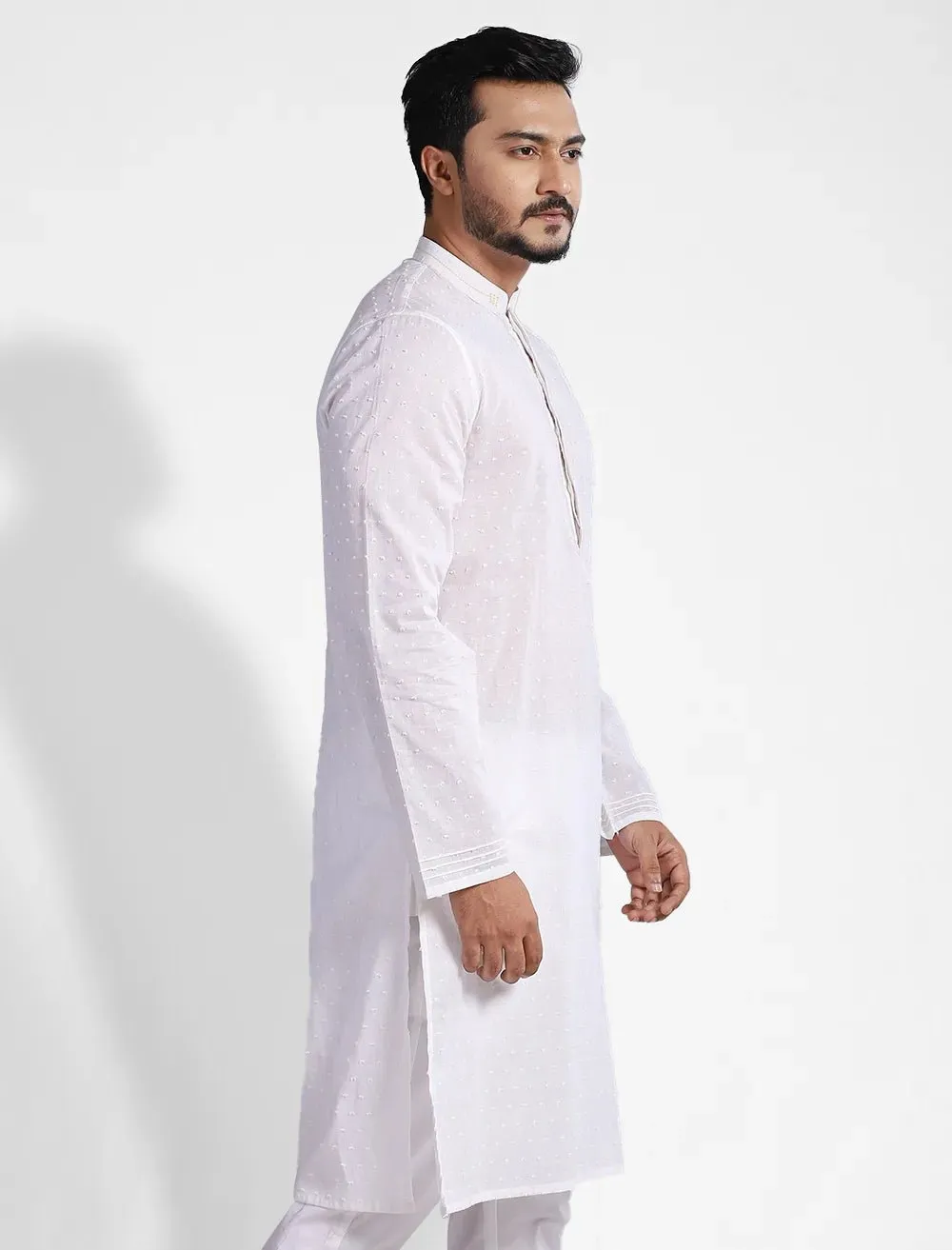 Off White Regular Fit Panjabi