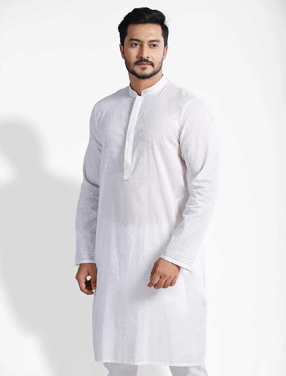 Off White Regular Fit Panjabi