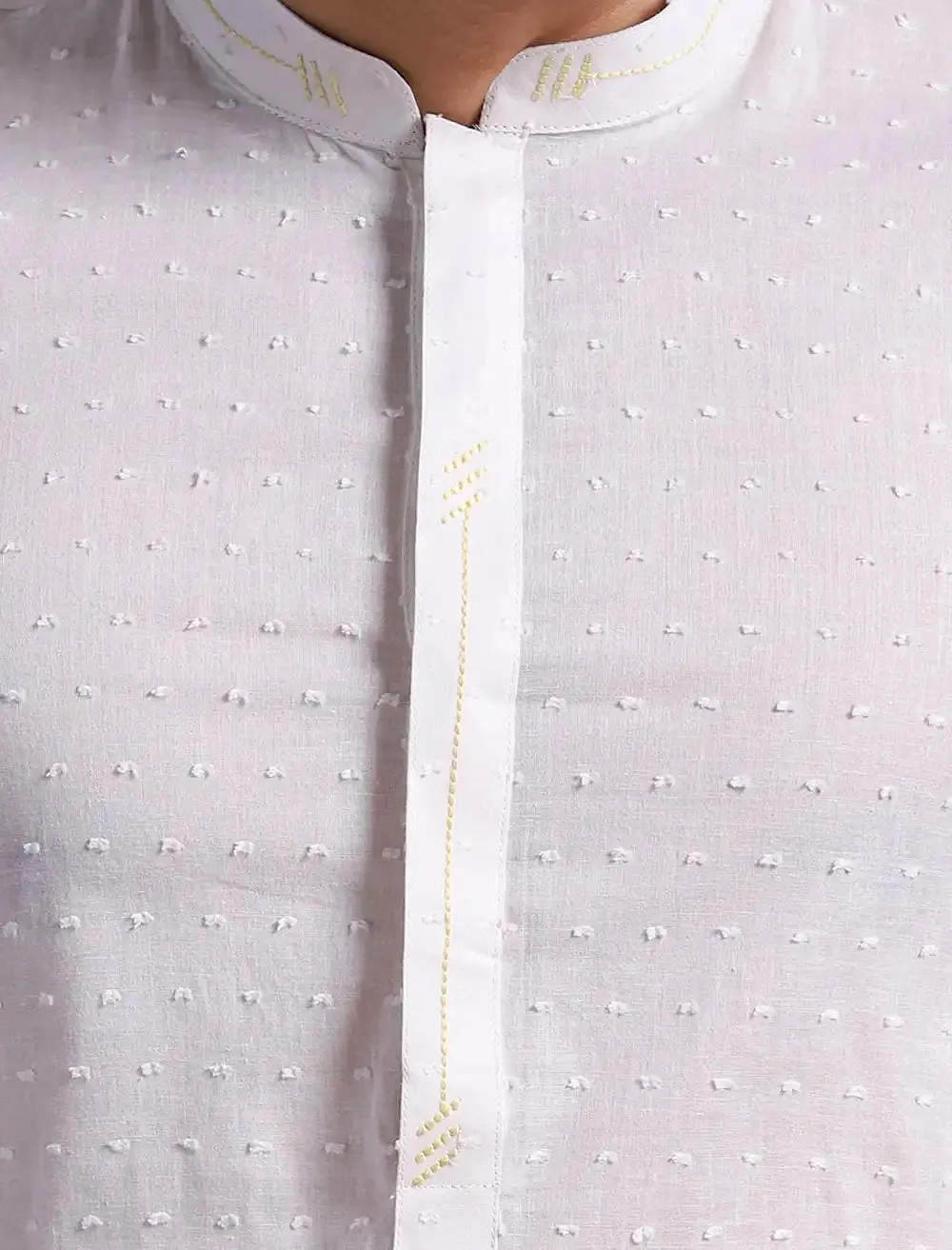 Off White Regular Fit Panjabi