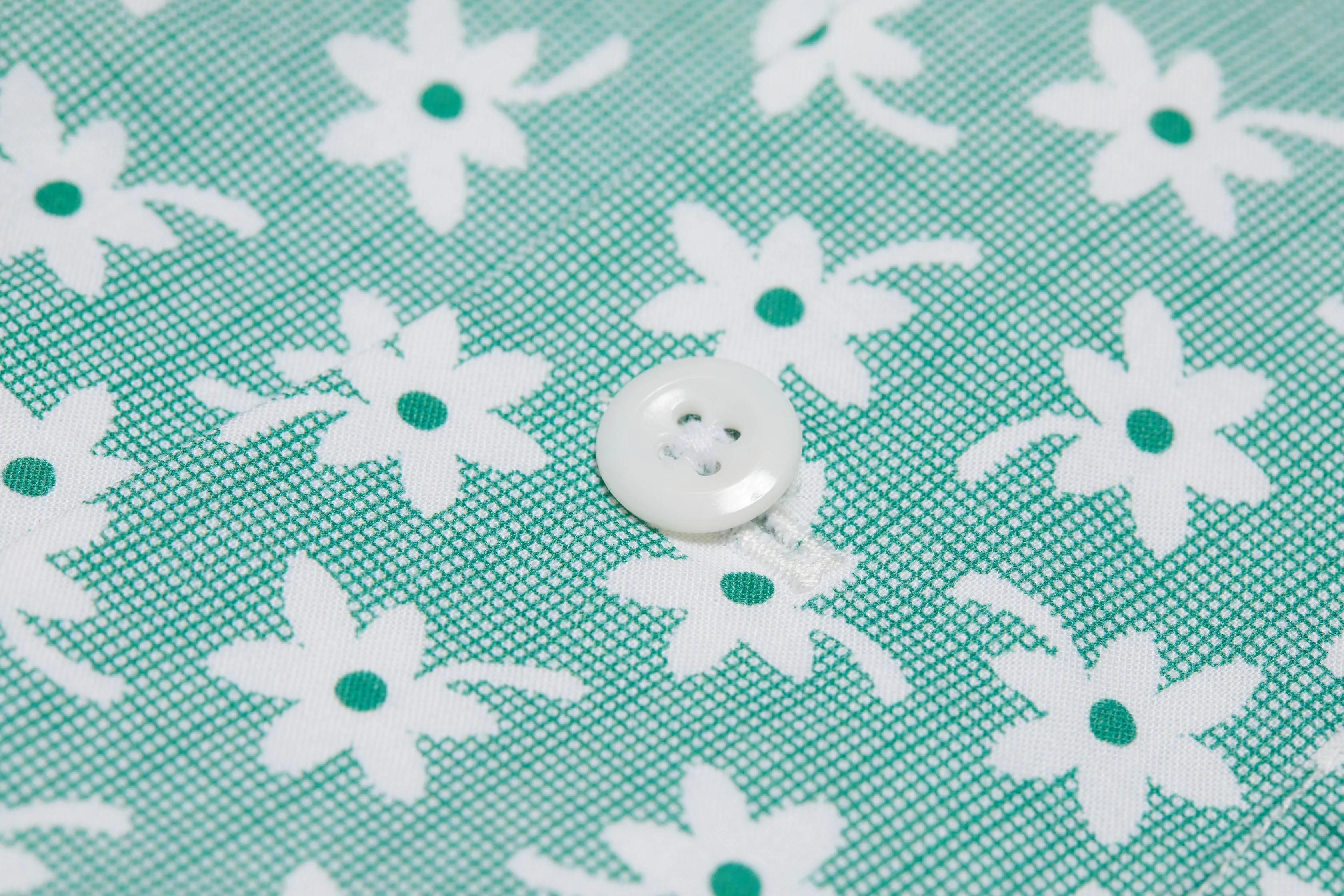 Open Collar Shirt (Green)