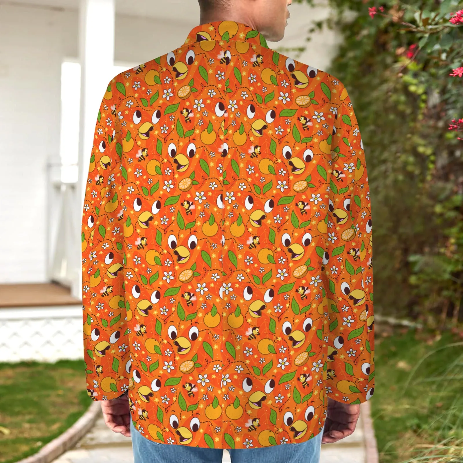 Orange Bird Men's Blazer Jacket