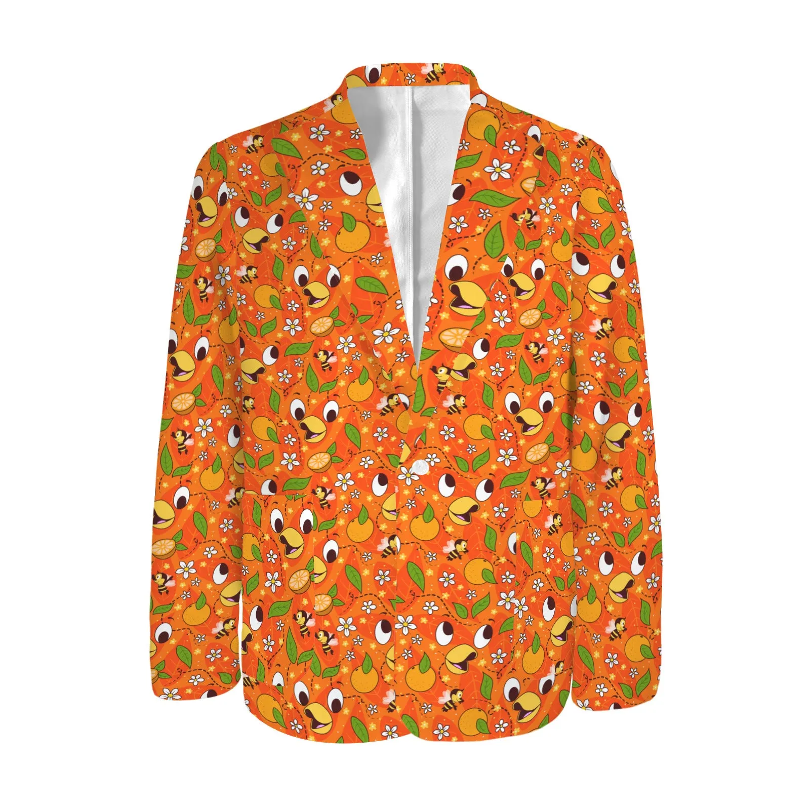 Orange Bird Men's Blazer Jacket