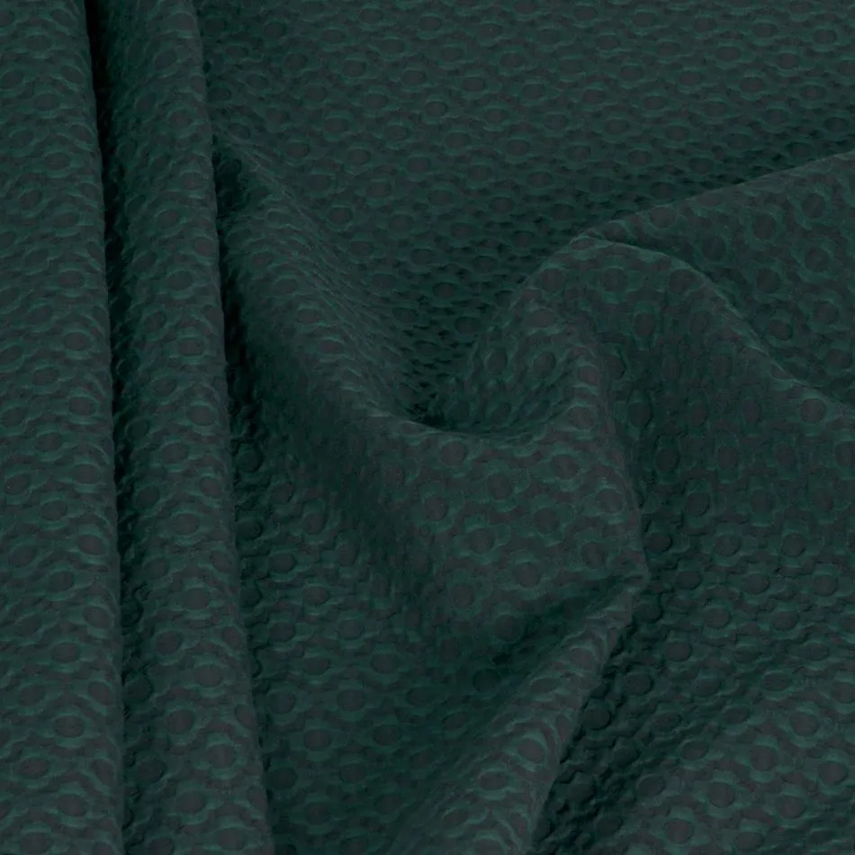 Petrol Green Floral Jacquard 3694