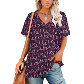 Pink Minnie Women's V-Neck T-Shirt