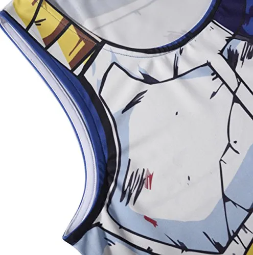 Pizoff Mens Sleveless Quickly Dry 3D Cartoon Print Work Out Compression Tank Top Y1783-01-XL