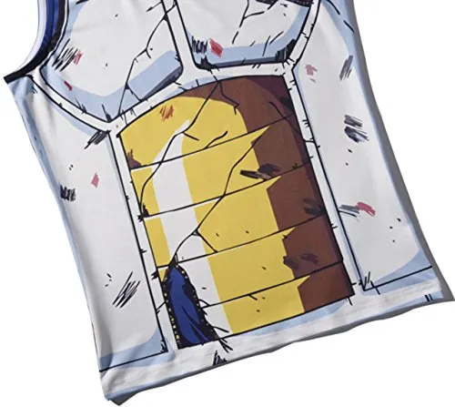 Pizoff Mens Sleveless Quickly Dry 3D Cartoon Print Work Out Compression Tank Top Y1783-01-XL