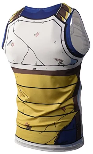 Pizoff Mens Sleveless Quickly Dry 3D Cartoon Print Work Out Compression Tank Top Y1783-01-XL