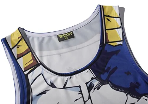 Pizoff Mens Sleveless Quickly Dry 3D Cartoon Print Work Out Compression Tank Top Y1783-01-XL