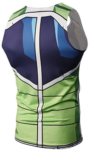 Pizoff Mens Sleveless Quickly Dry 3D Cartoon Print Work Out Compression Tank Top Y1783-08-L