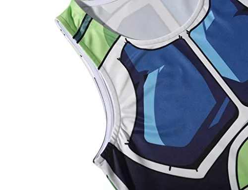 Pizoff Mens Sleveless Quickly Dry 3D Cartoon Print Work Out Compression Tank Top Y1783-08-L