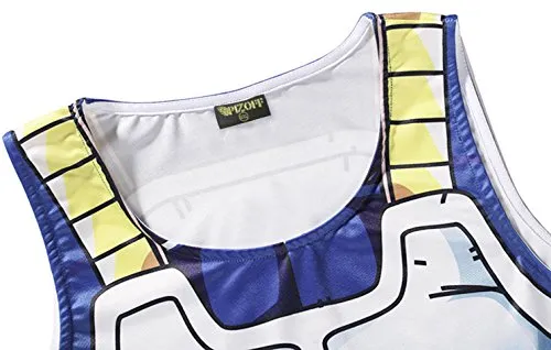 Pizoff Mens Sleveless Quickly Dry 3D Cartoon Print Work Out Compression Tank Top Y1783-20-L