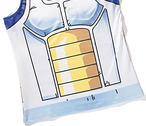 Pizoff Mens Sleveless Quickly Dry 3D Cartoon Print Work Out Compression Tank Top Y1783-20-M