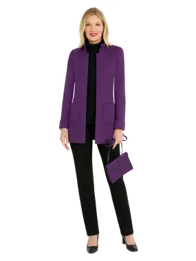 Ponte Knit Car Coat