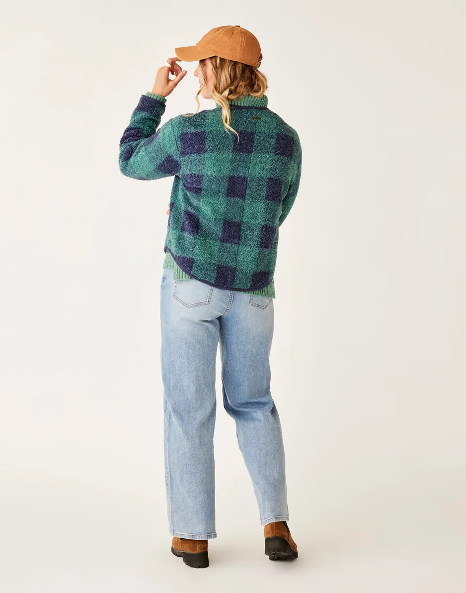 Posie Boucle Jacket: Forest Plaid