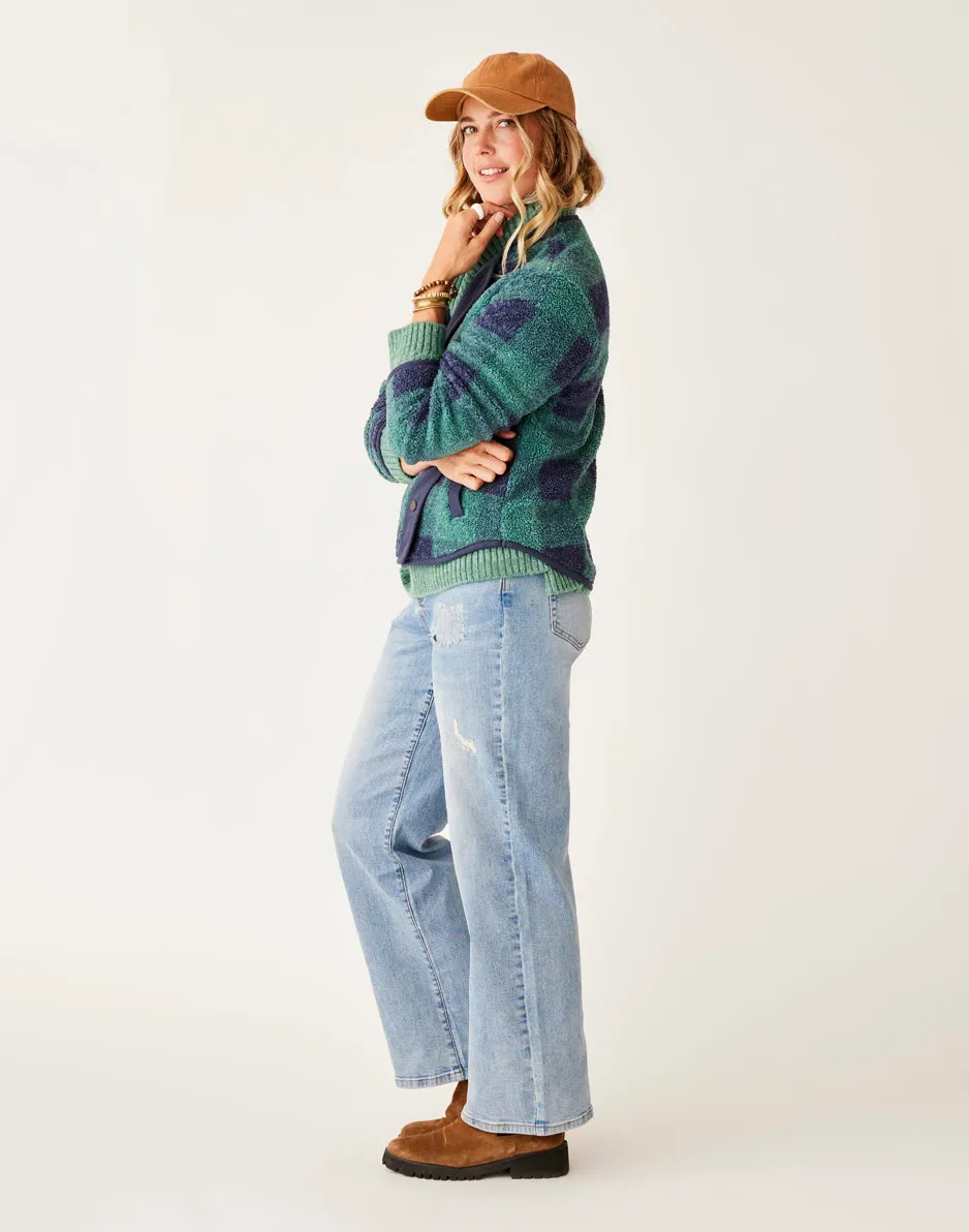 Posie Boucle Jacket: Forest Plaid