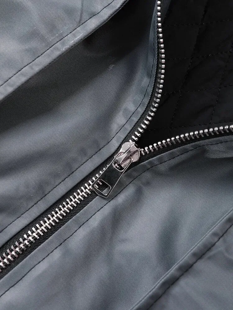 Pre Order:  Hooded Zip-Up Reflective Short Jacket