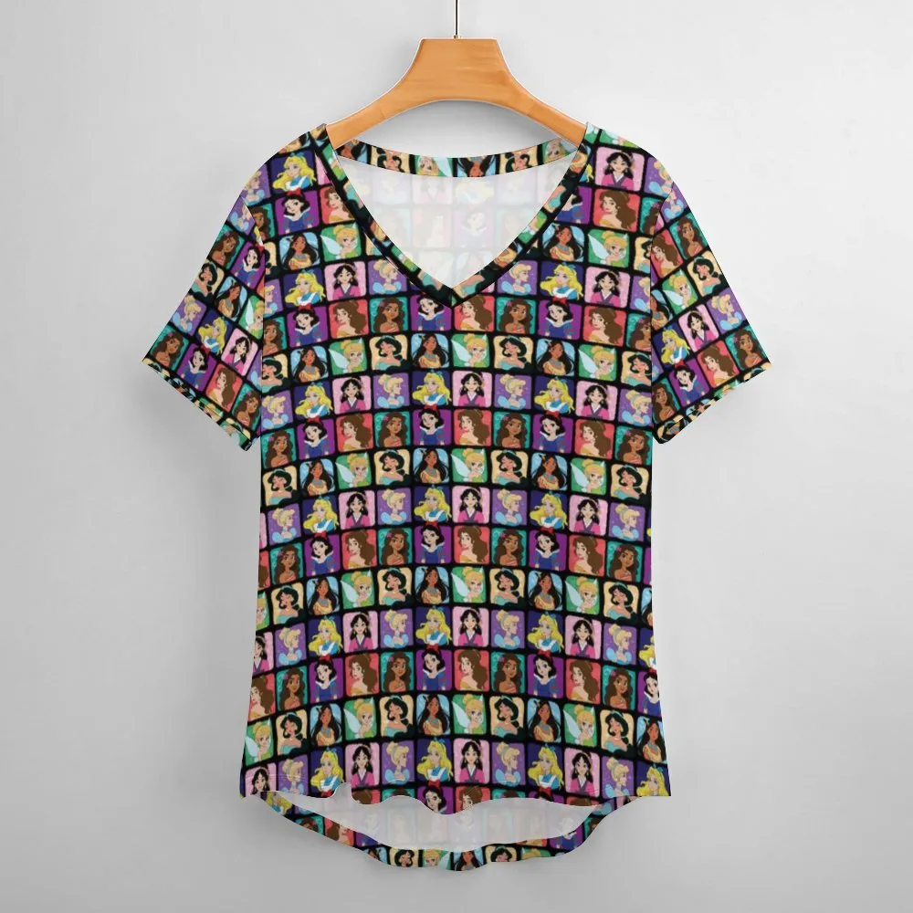 Princess Portraits Women's V-Neck T-Shirt