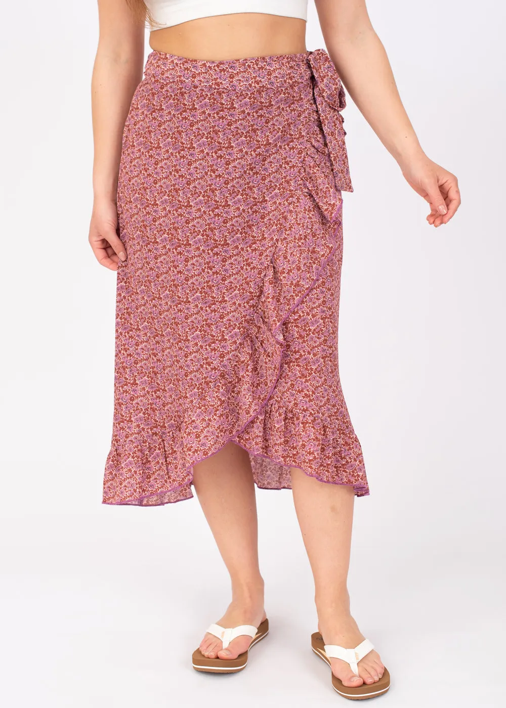 Prtsirena Wrap Skirt in Dusky Rose