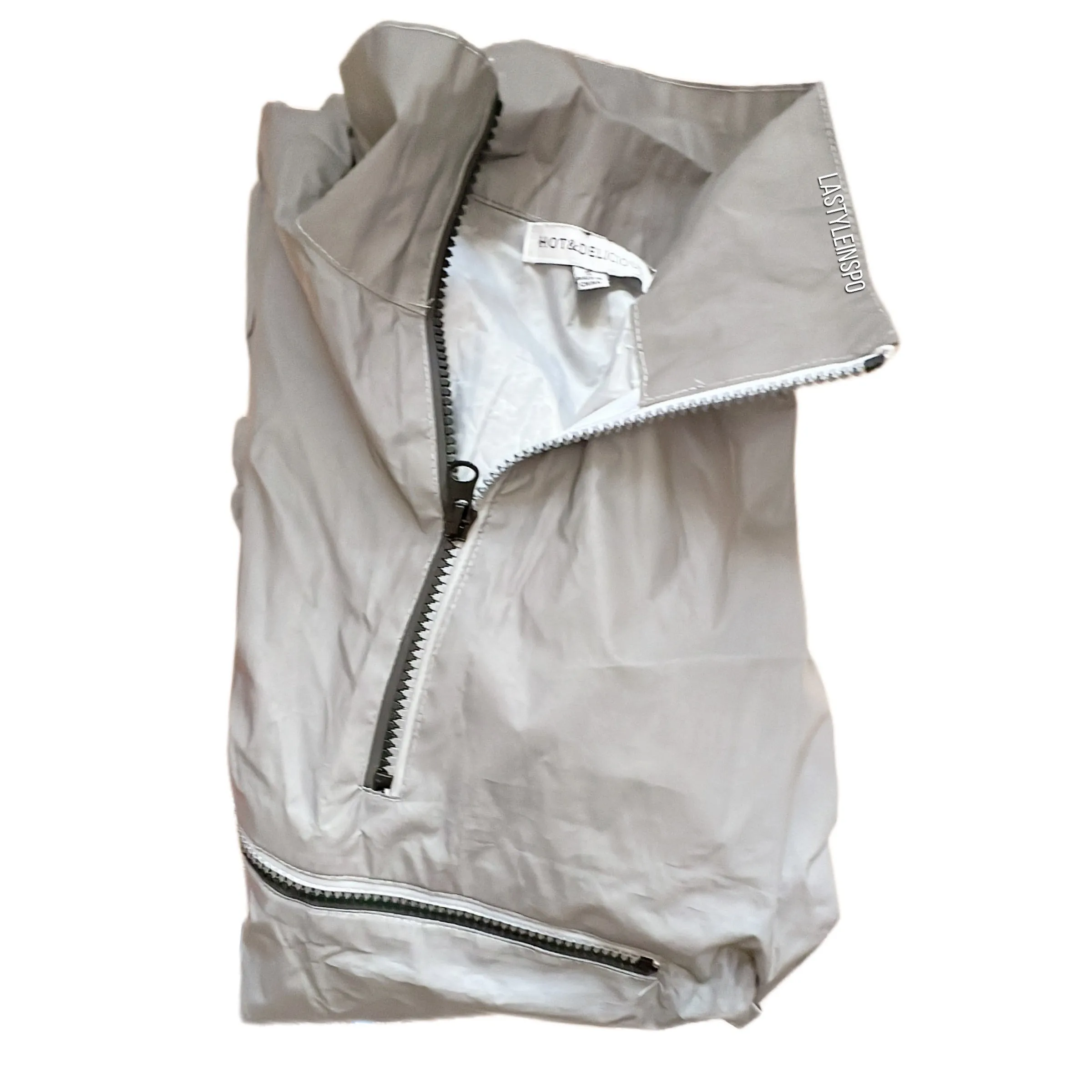 Quarter Windbreaker Cropped Gray 100% Reflective Size Small