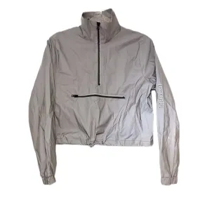 Quarter Windbreaker Cropped Gray 100% Reflective Size Small