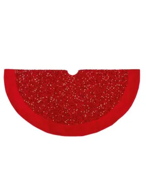 Red Sequin Tree Skirt - 90cm