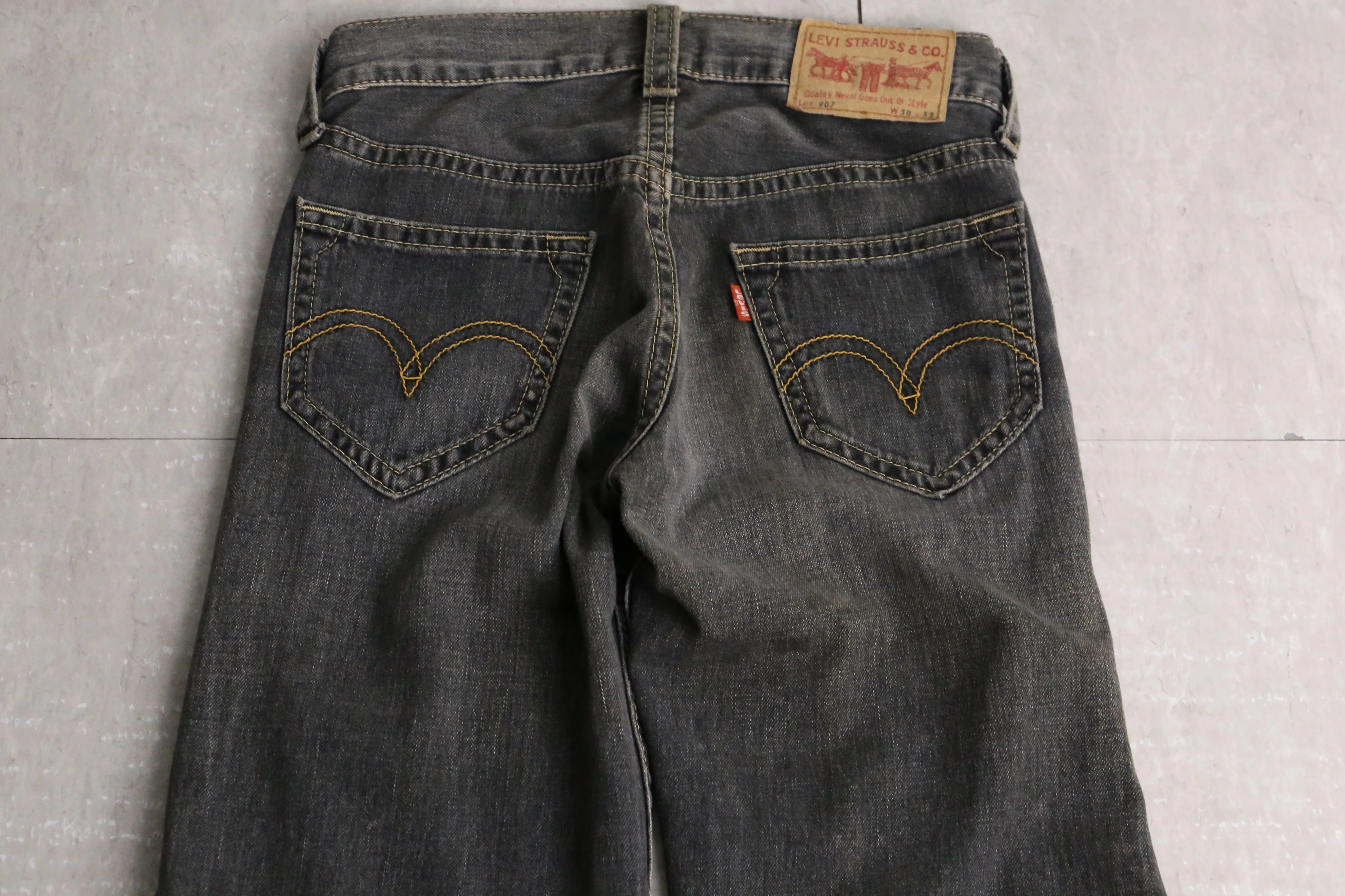 remake "再構築"  black color flare denim pants