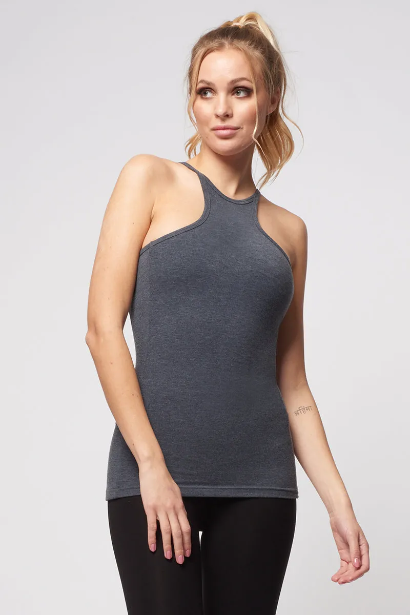 Reversible Cami with Pocket Marl Grey