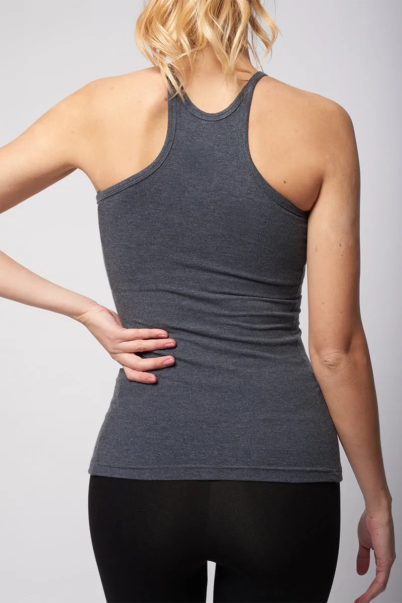 Reversible Cami with Pocket Marl Grey