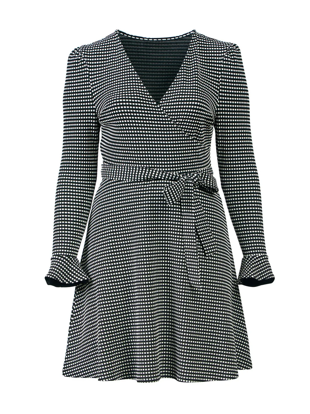 Rosalia Faux Wrap Fit-And-Flare Dress